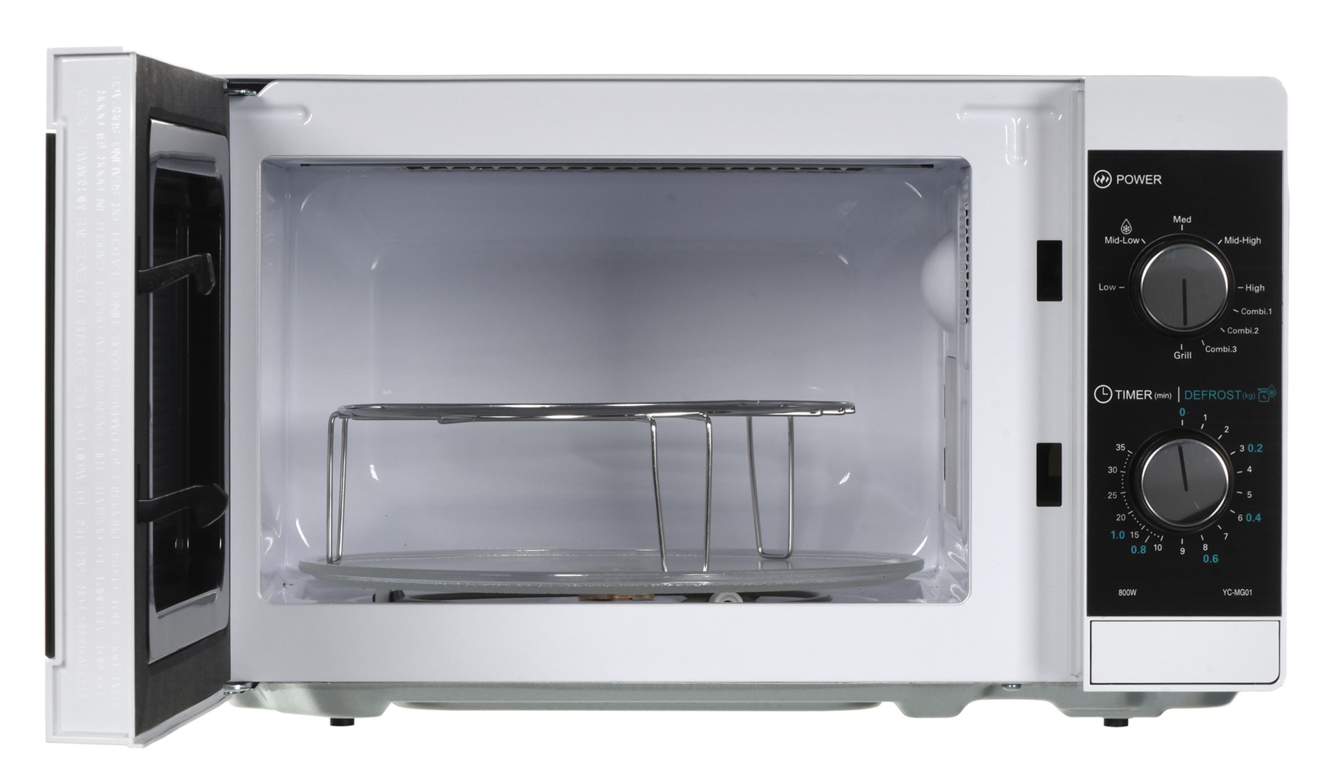 Sharp mikrolaineahi grilliga YC-MG01E-W Eraldi seisev 800 W Grill valge