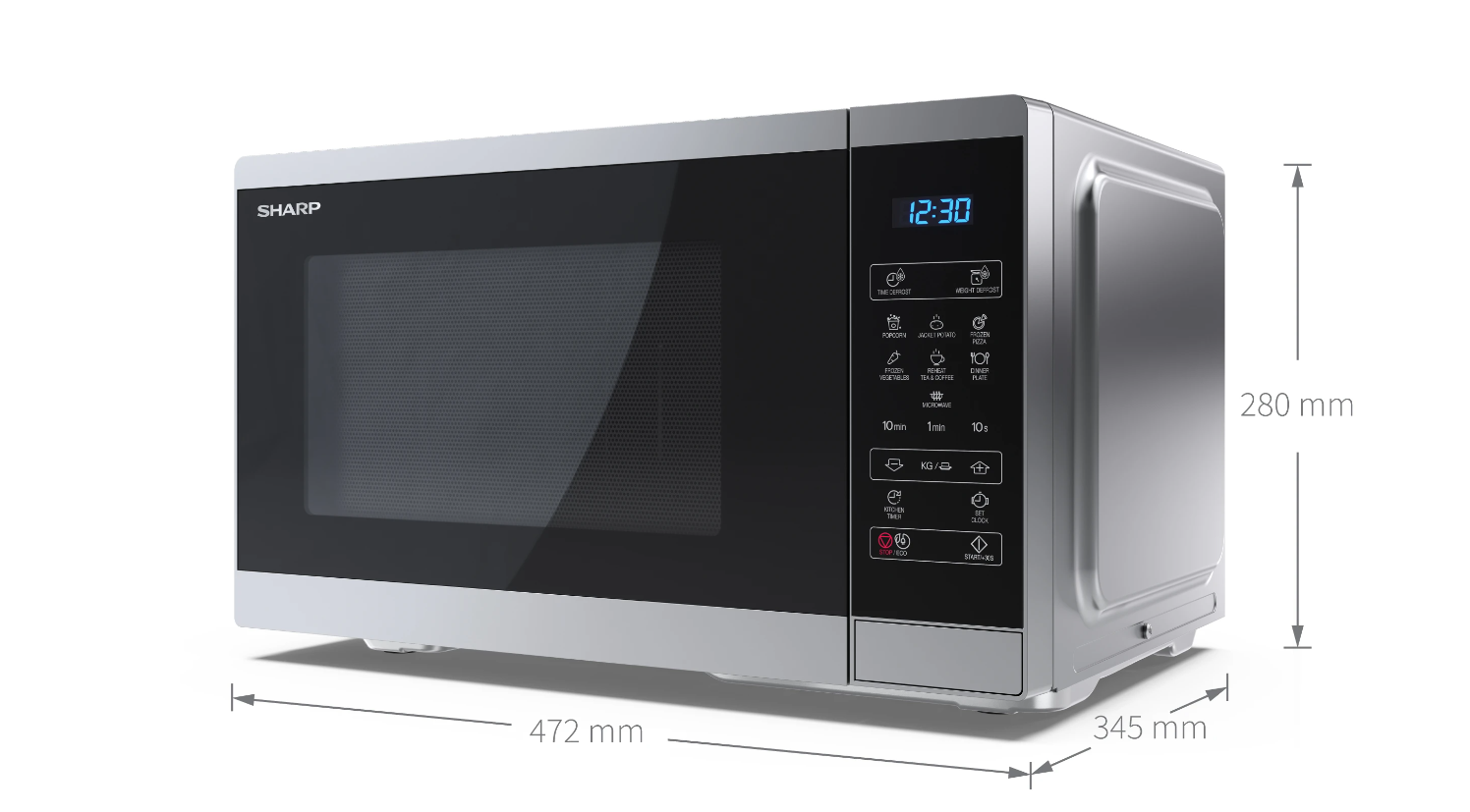 Sharp Microwave Oven YC-MS252AE-S Free standing 25 L 900 W Silver