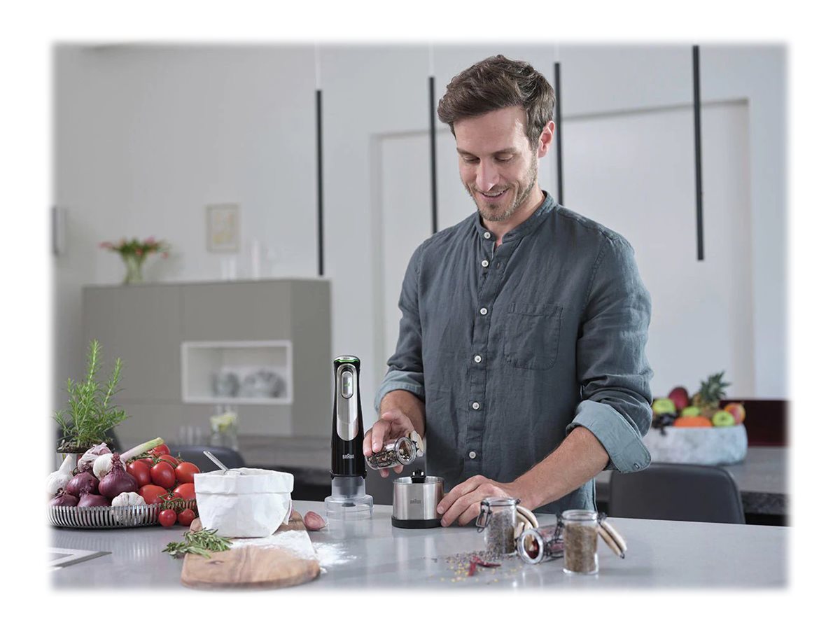 Braun Hand Blender MQ9138XI MultiQuick 9 Hand Blender 1200 W Number of speeds 3 Chopper Ice crushing Black/Stainless Steel