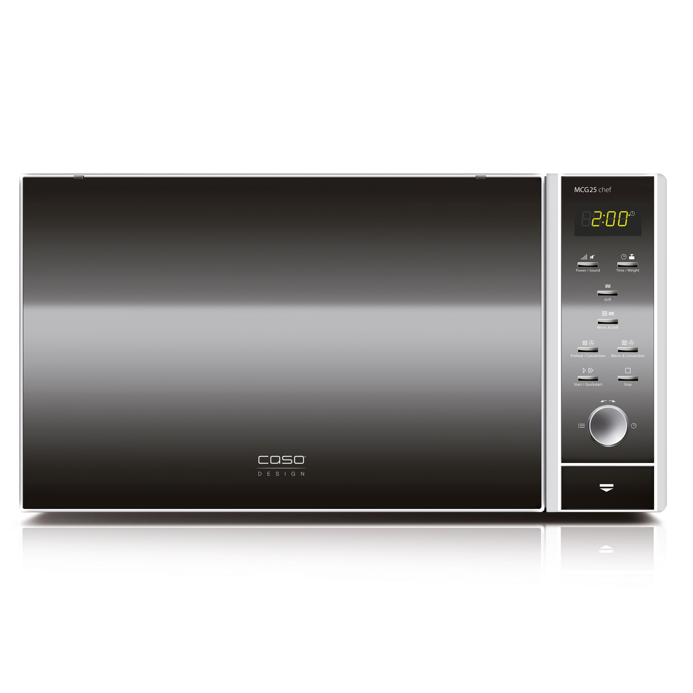 Caso Microwave Oven with Grill and Convection MCG 25 Chef Free standing 25 L 900 W Convection Grill Stainless steel / Black