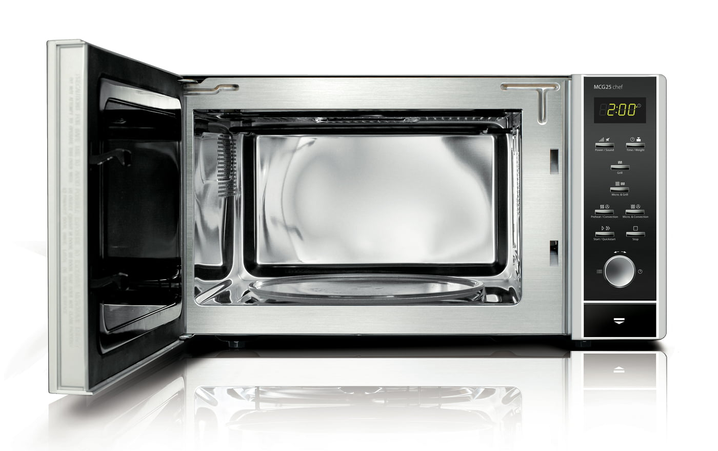 Caso Microwave Oven with Grill and Convection MCG 25 Chef Free standing 25 L 900 W Convection Grill Stainless steel / Black