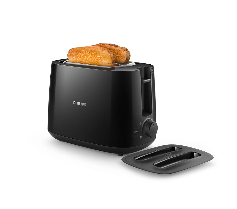 Philips Daily collection toaster HD2582 / 90 Power 900 W Number of slots 2 Housing material Plastic Black