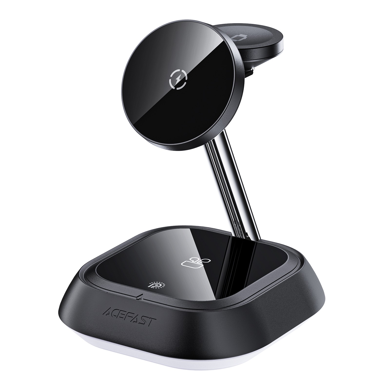 Wireless charging holder 3w1 Acefast E16 LED (black)