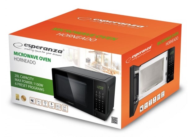 Esperanza EKO009 Microwave Oven 1100W Black