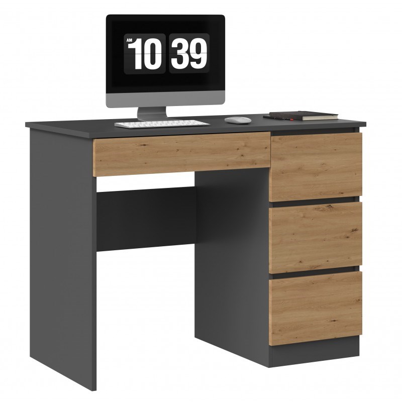 Desk MIJAS RIGHT 98x51x76 cm Anthracite / Artisan
