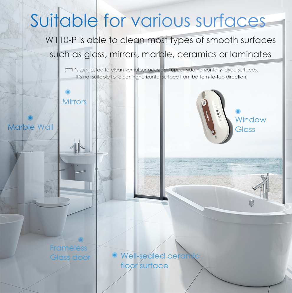 Mamibot   Window Cleaner   W110-P Plus   Corded   White / Brown