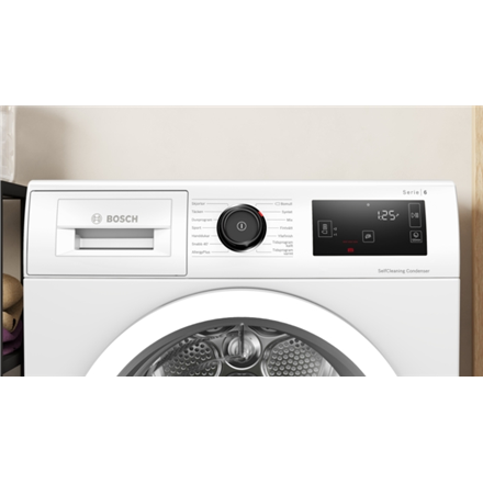 Bosch Dryer Machine with Heat Pump   WTU876IHSN   Energy efficiency class A++   Front loading   9 kg   LED   Depth 61.3 cm   White
