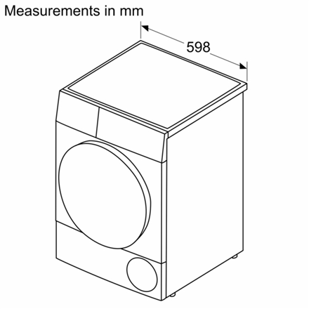 Bosch Dryer Machine with Heat Pump   WTU876IHSN   Energy efficiency class A++   Front loading   9 kg   LED   Depth 61.3 cm   White