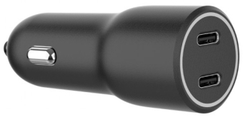 Car charger Gembird USB Type-C x 2 Black