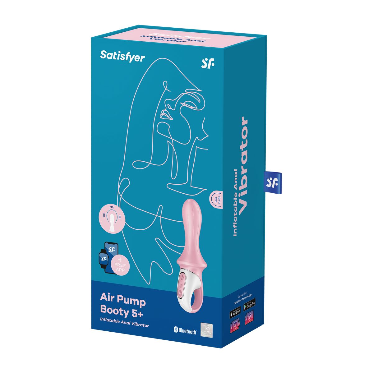 Radio Controlled Vibrator Satisfyer Air Pump Booty 5 Pink