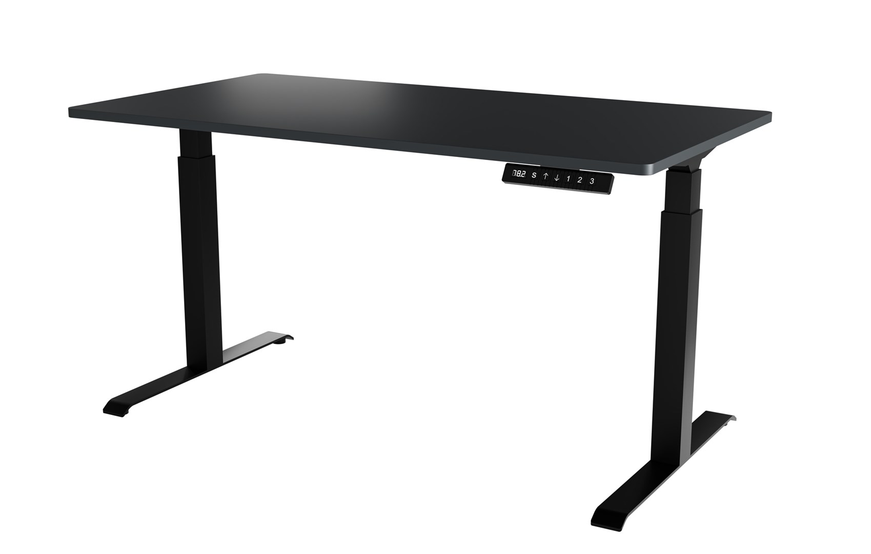 Desk with electric height adjustment MOON LONG 150x80x72-120 black / anthracite