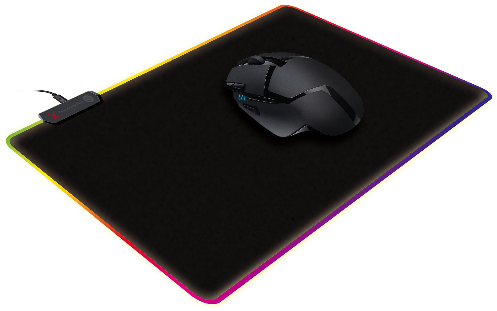 Omega mousepad Varr Pro LED, black (44888)