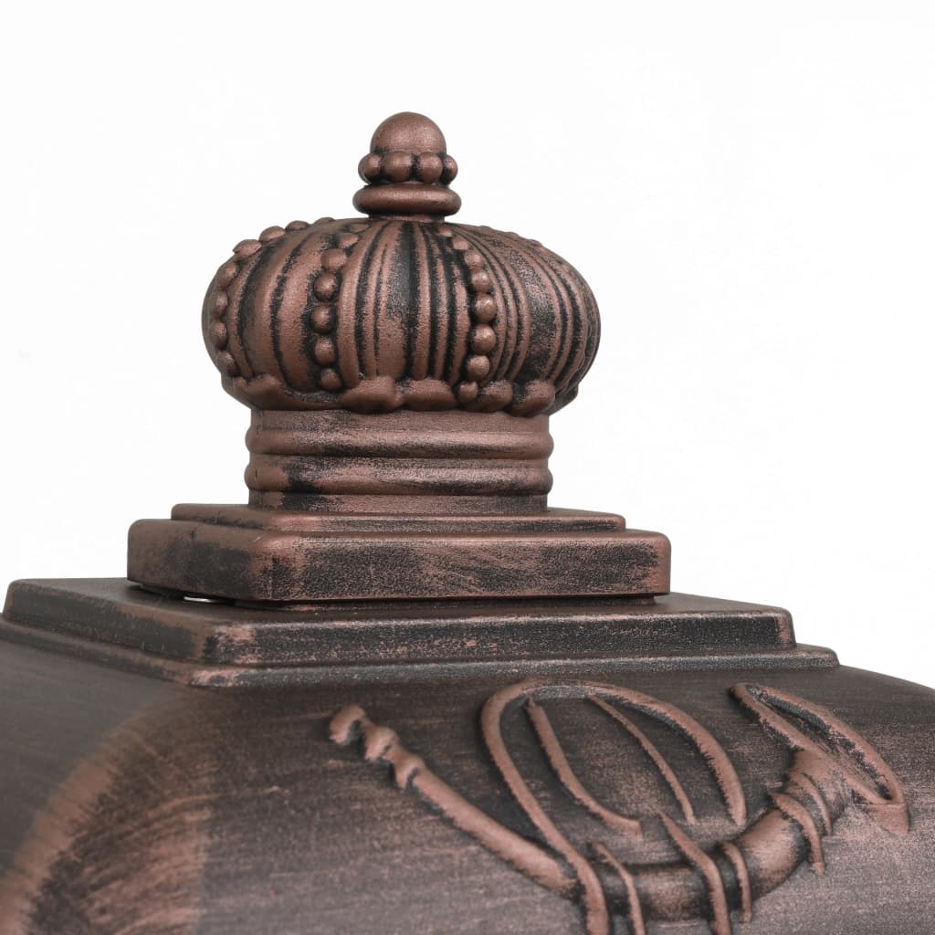 Column-shaped vintage mailbox, rust-proof, bronze