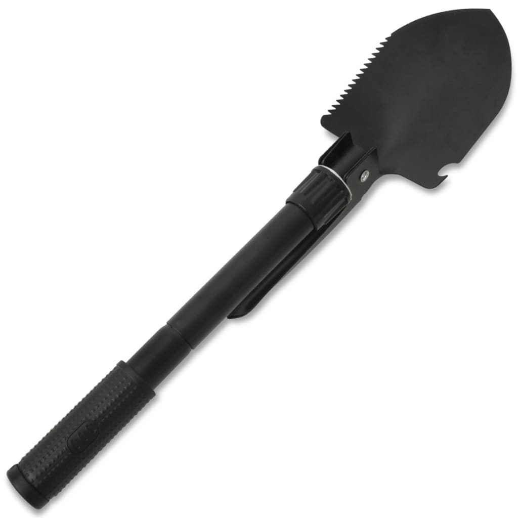 Folding shovel, carbon steel, black