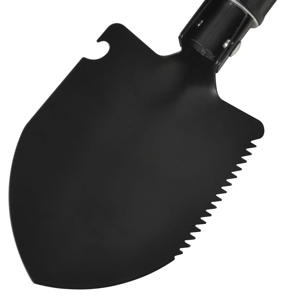Folding shovel, carbon steel, black