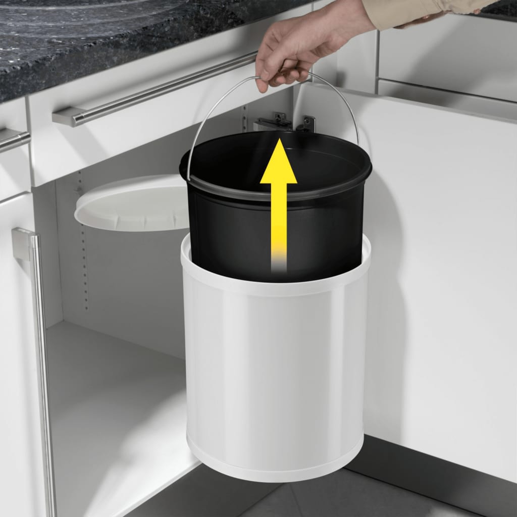Hailo trash can Compact-Box size M 15 l white 3555-001