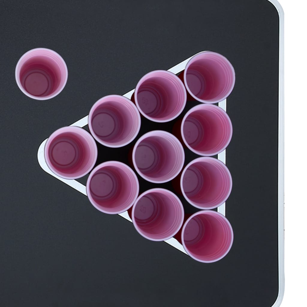 Folding beer pong table with cups and balls, 240 cm