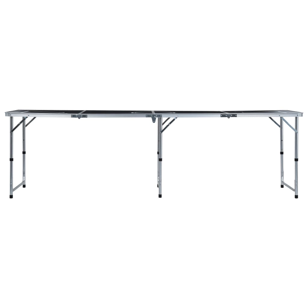 Folding beer pong table with cups and balls, 240 cm