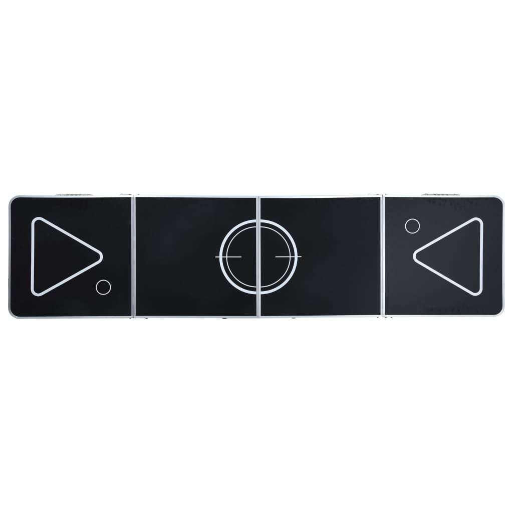 Folding beer pong table with cups and balls, 240 cm