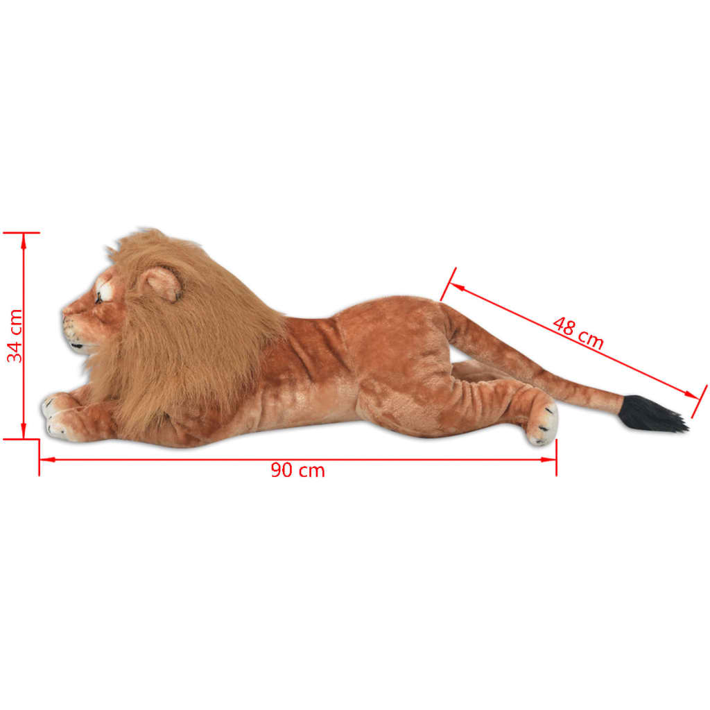 Soft toy lion, plush, brown XXL