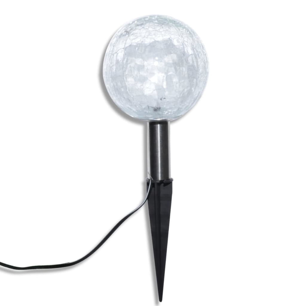 Light balls, 3 LED garden lights with ground stakes and solar panel