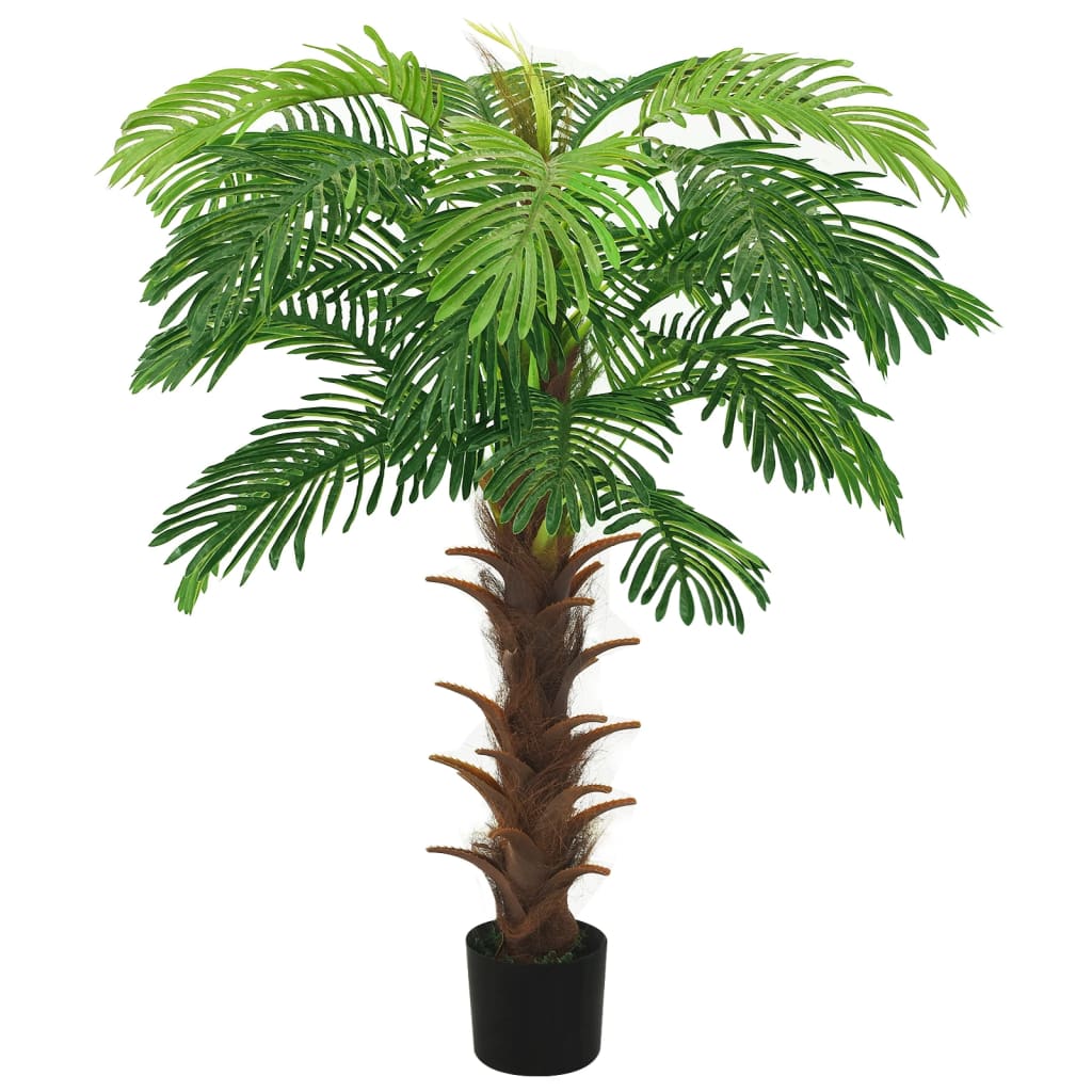 Artificial plant, sago palm with flower pot, 140 cm, green