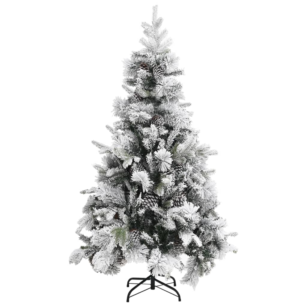 Christmas tree with snow and cones, 195 cm, PVC&PE