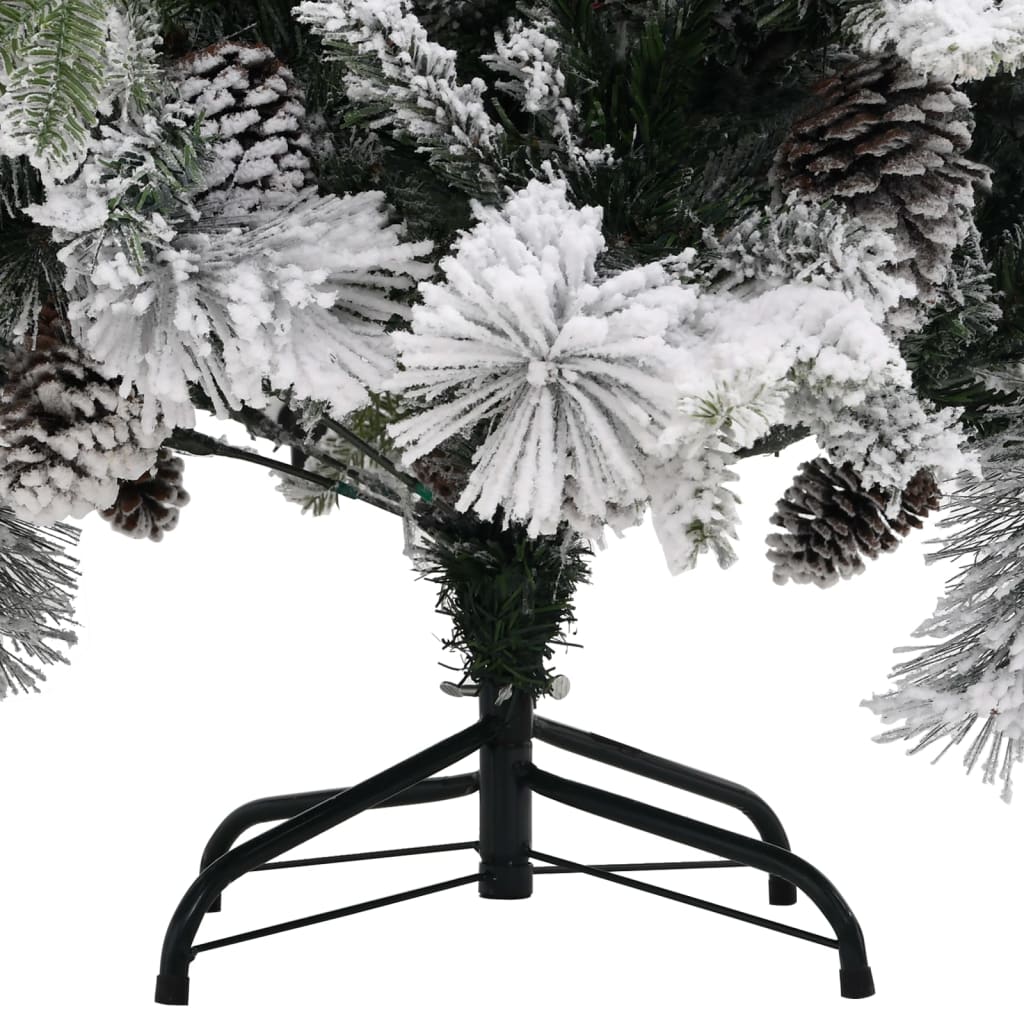 Christmas tree with snow and cones, 195 cm, PVC&PE