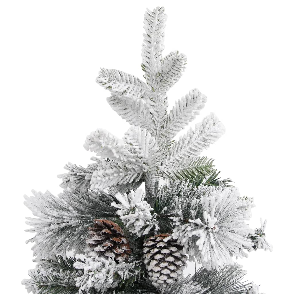 Christmas tree with snow and cones, 195 cm, PVC&PE