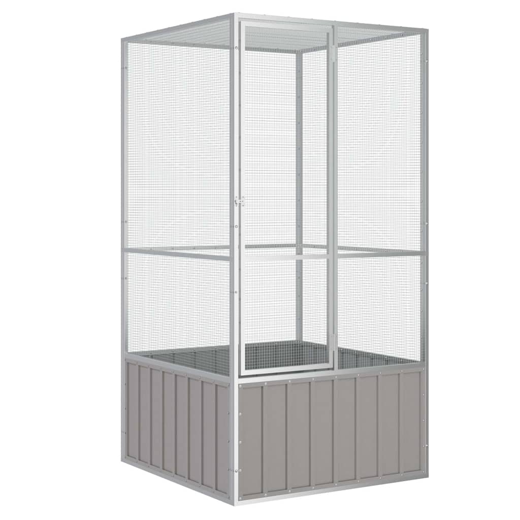 Birdcage, grey, 111x107x211.5 cm, galvanized steel