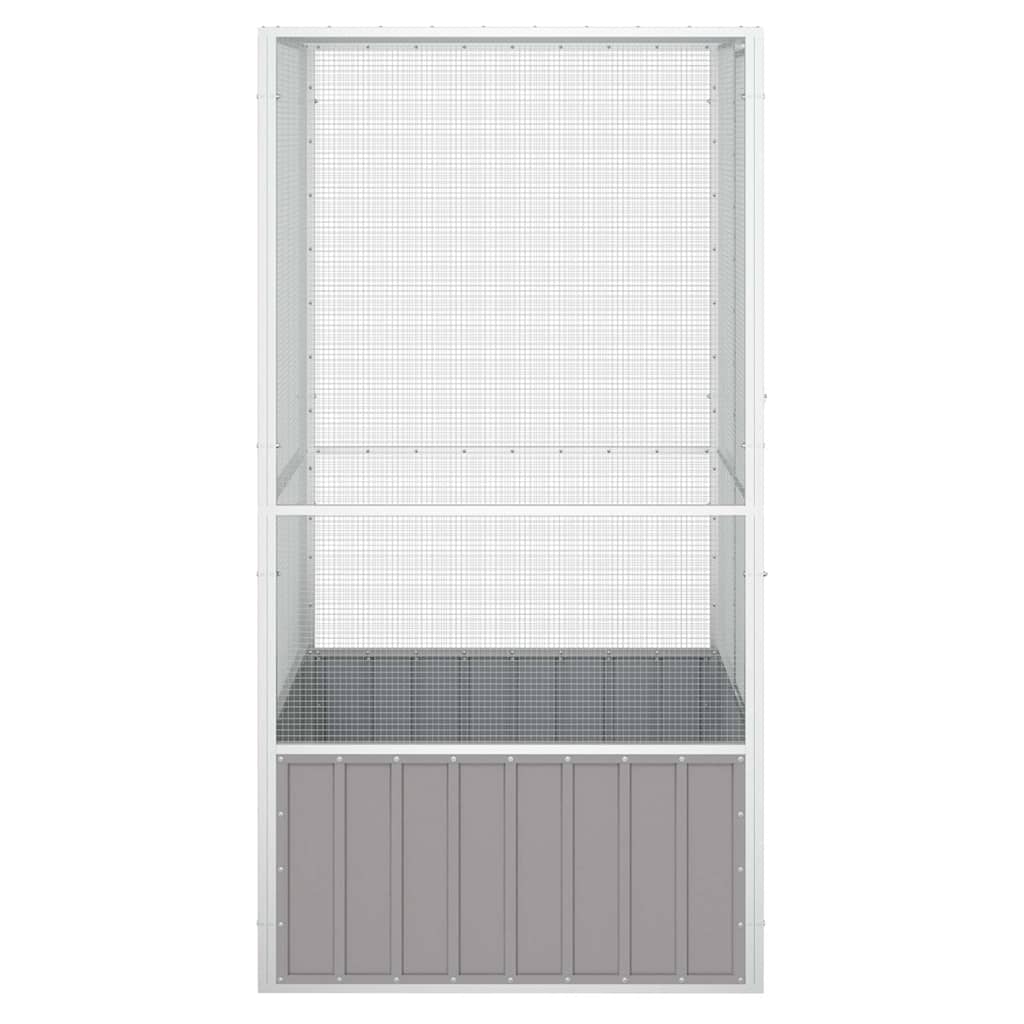 Birdcage, grey, 111x107x211.5 cm, galvanized steel