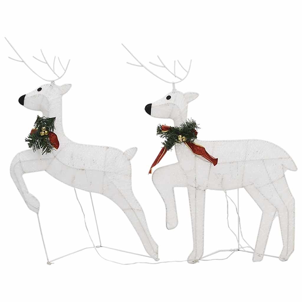Christmas reindeer 2 pcs white, 40 LEDs
