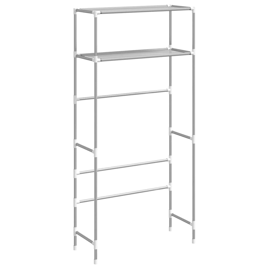 2-level shelf above the washing machine, gray, 69x28x143 cm, iron