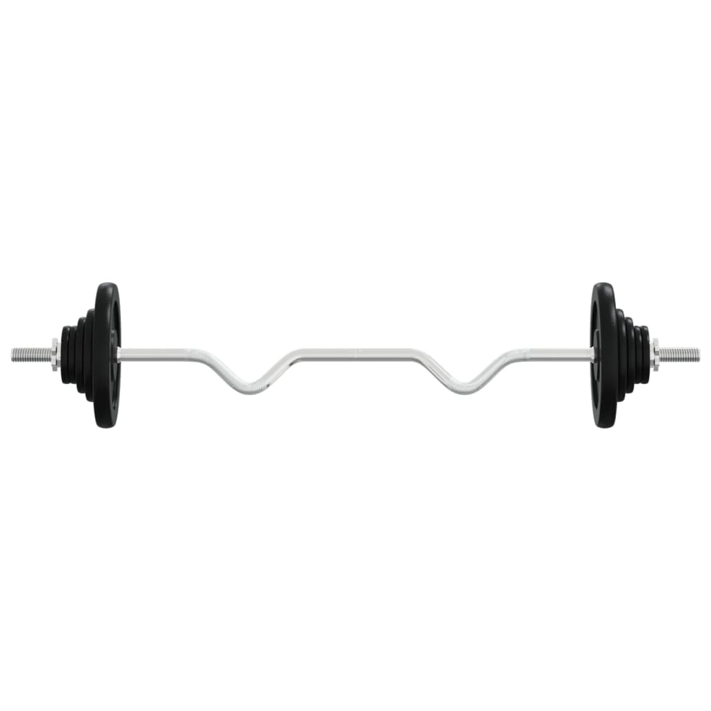 Bar with discs 30 kg cast iron and chromed steel