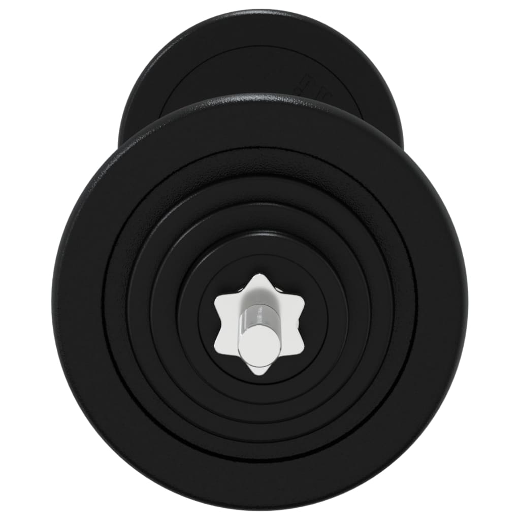 Bar with discs 30 kg cast iron and chromed steel