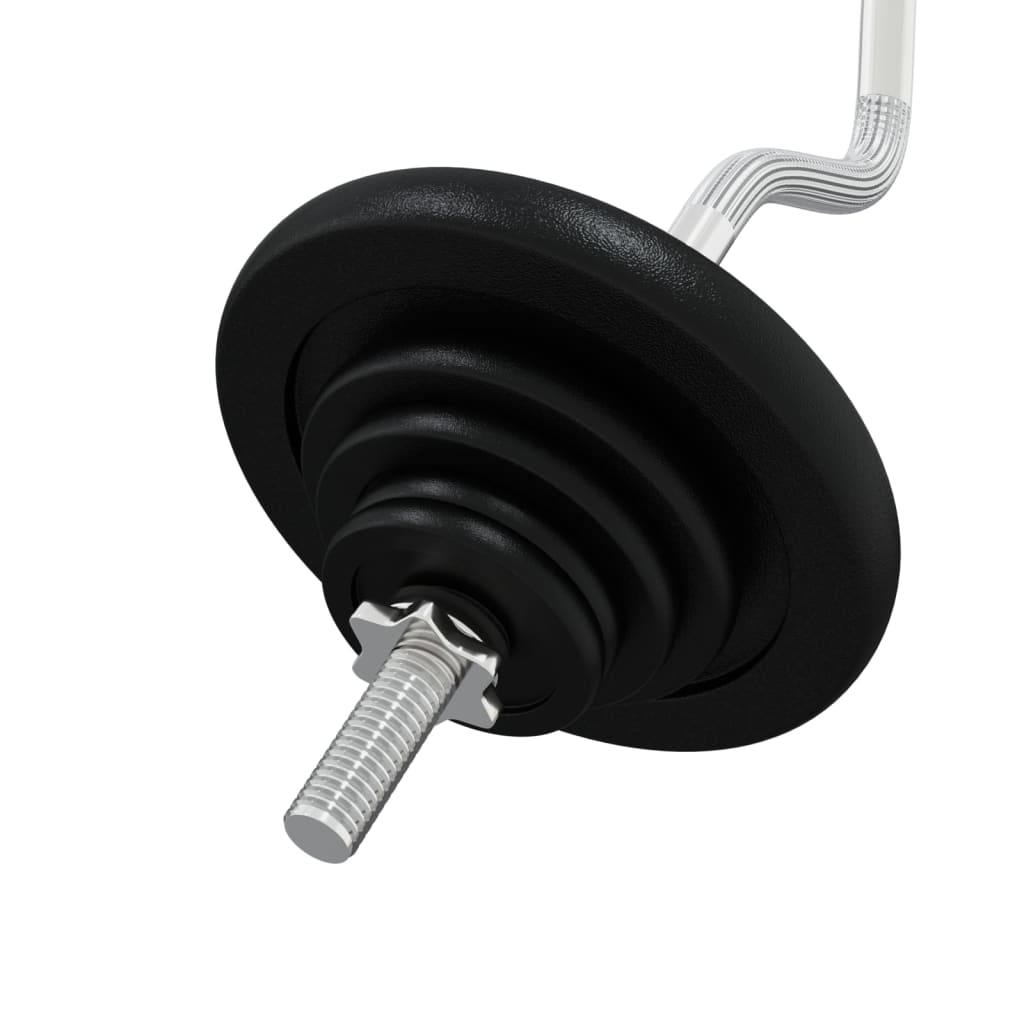 Bar with discs 30 kg cast iron and chromed steel