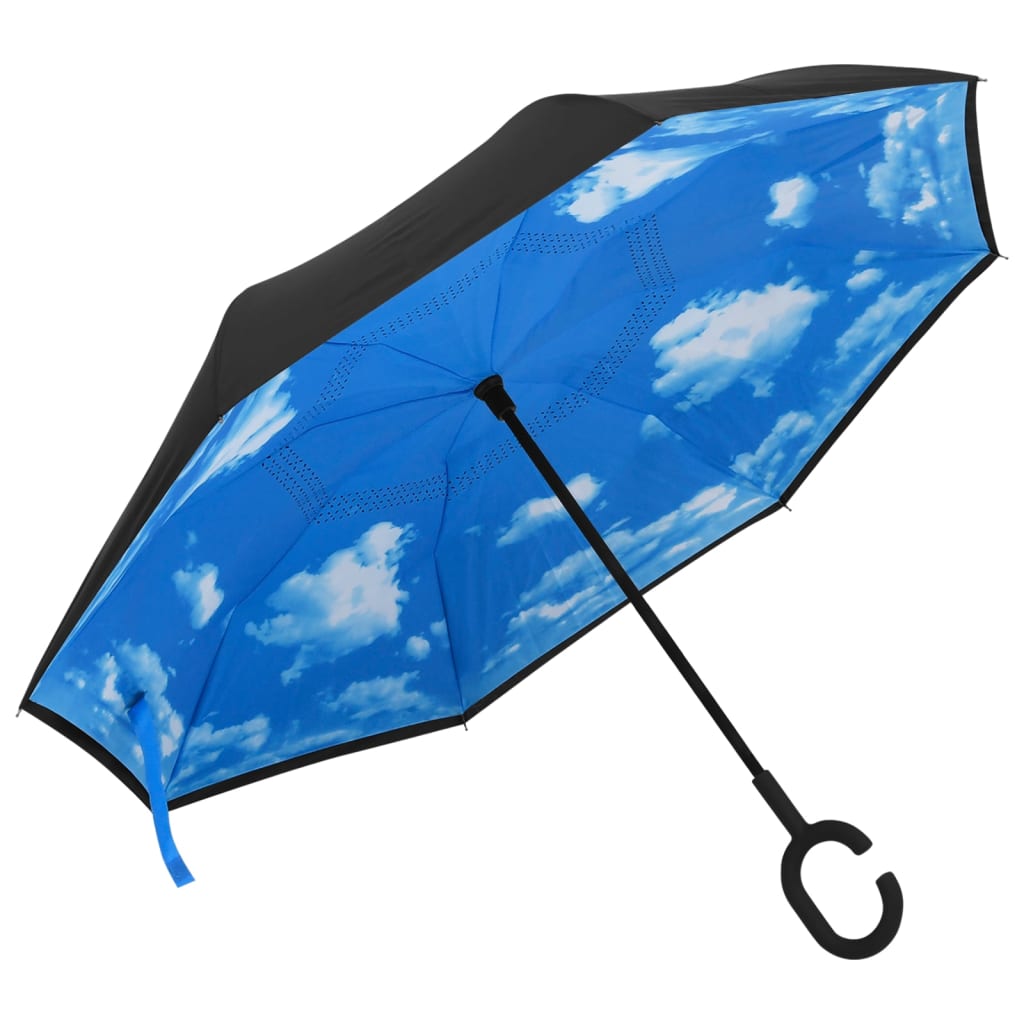 Umbrella C-shaped handle, black, 108 cm