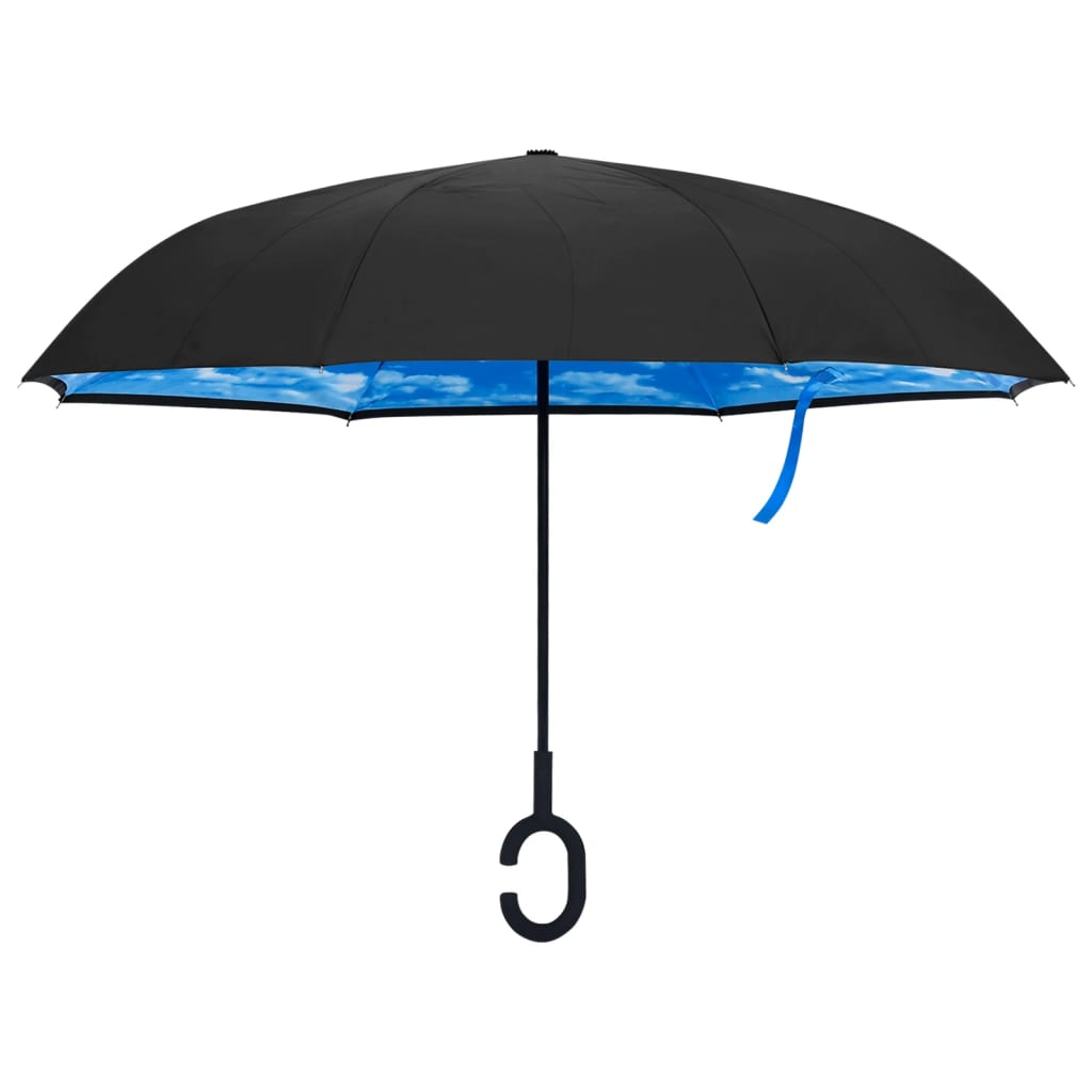 Umbrella C-shaped handle, black, 108 cm