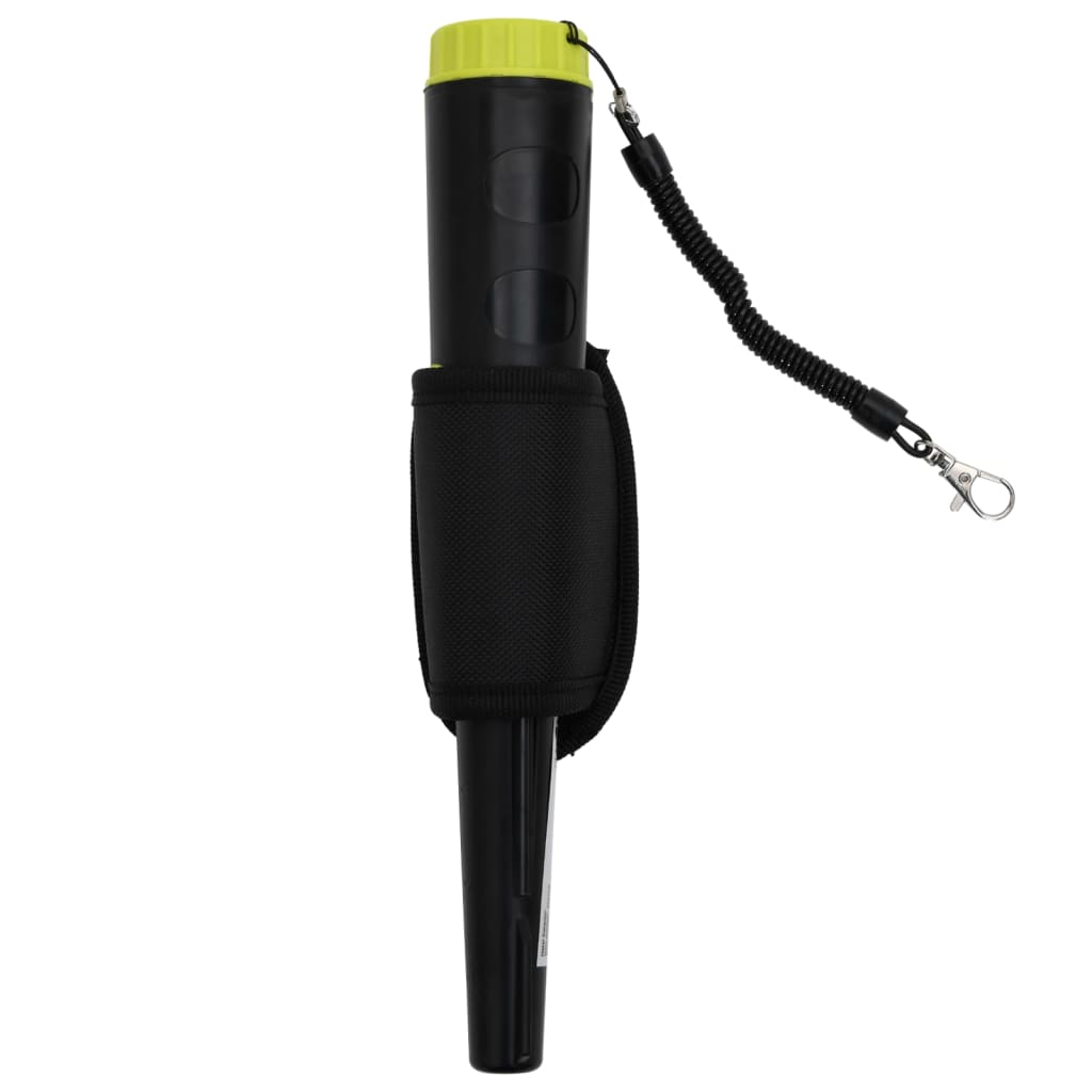 Pinpointer metal detector with LCD screen, black and yellow