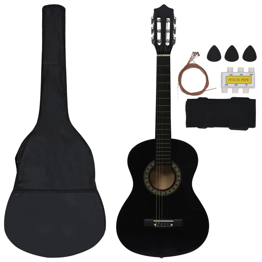 8-piece guitar set for beginners, black 1 / 2 34