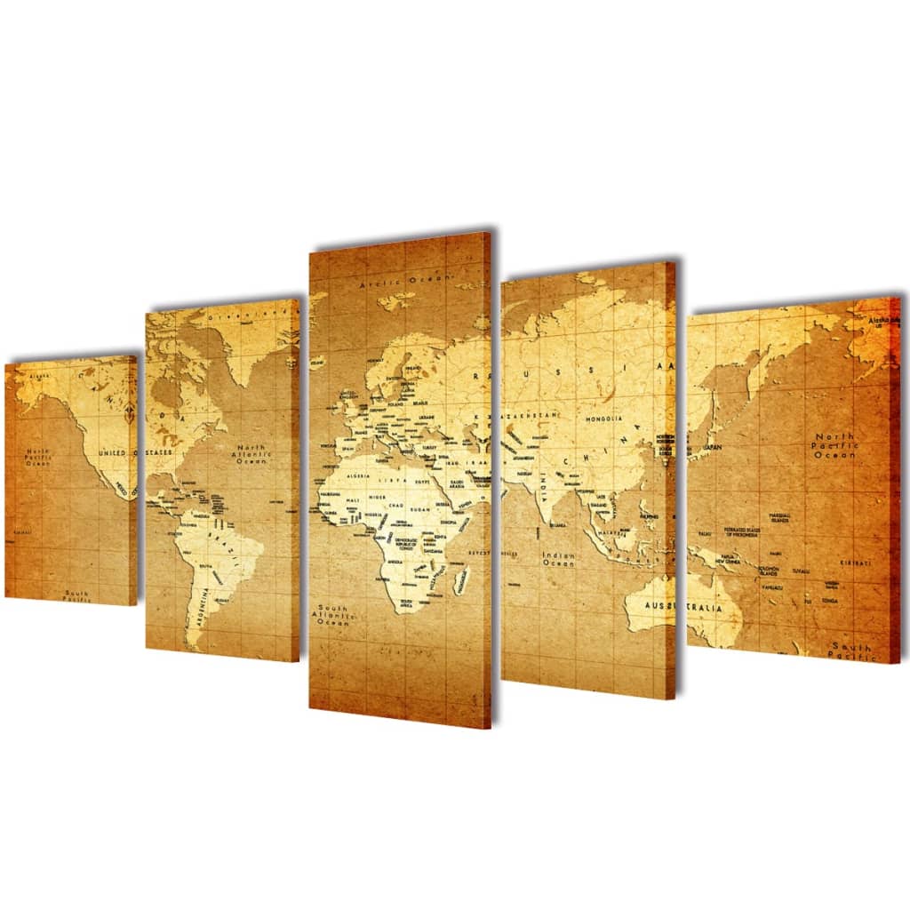 Wall painting set map, 100 x 50 cm