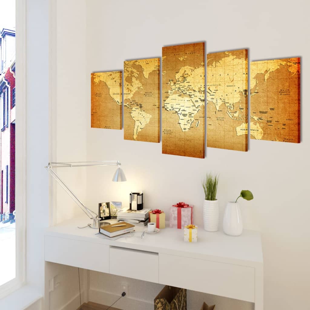 Wall painting set map, 100 x 50 cm