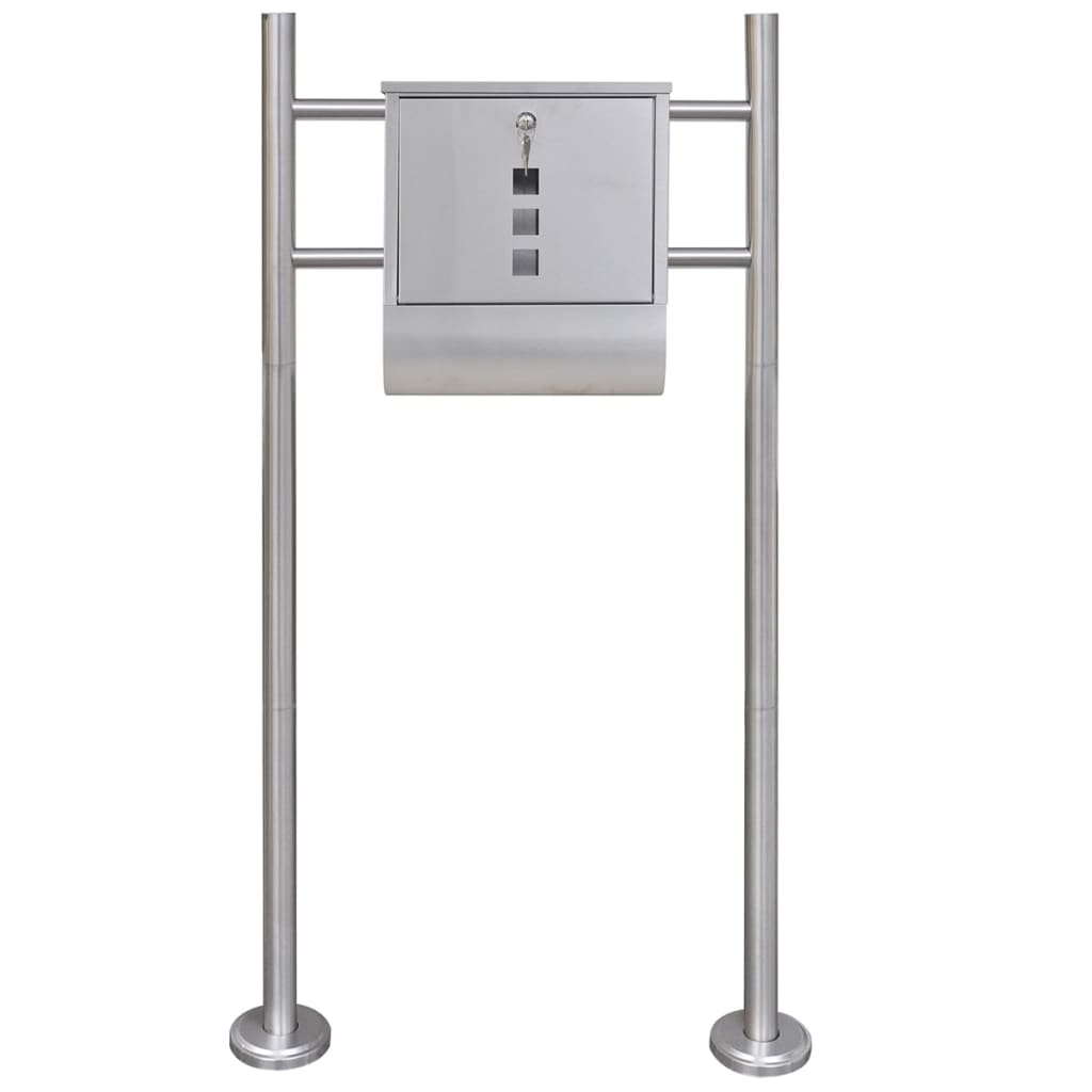 Mailbox on base, stainless steel