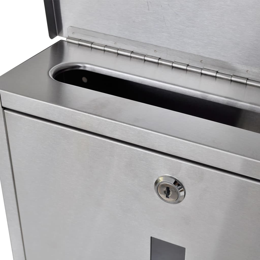 Mailbox on base, stainless steel