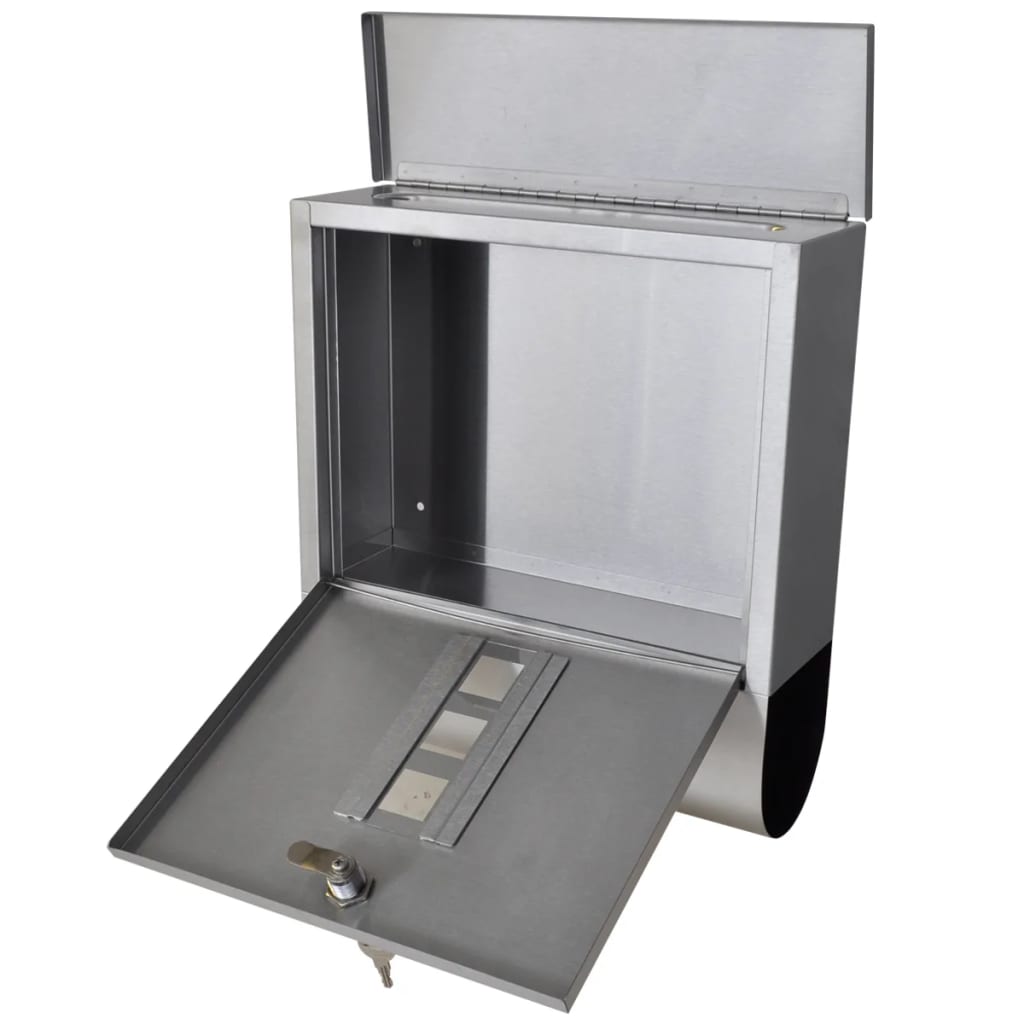 Mailbox on base, stainless steel