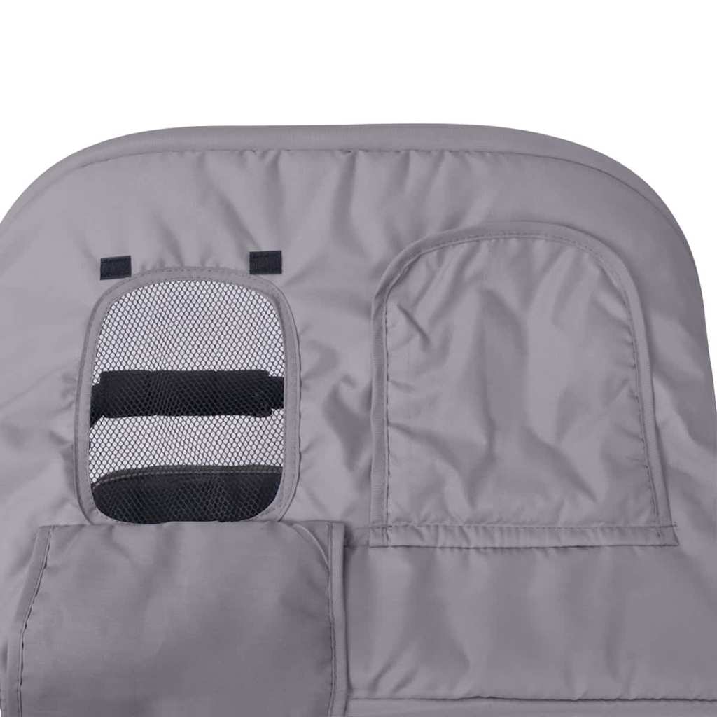 VidaXL twin stroller in steel, gray and black