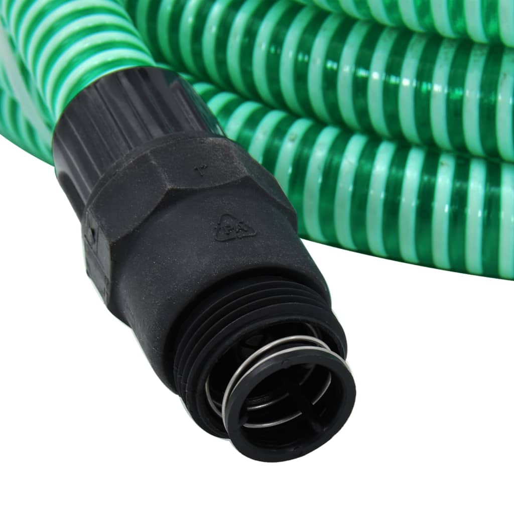 Suction hose with PVC connections, green 1.1 7 m PVC