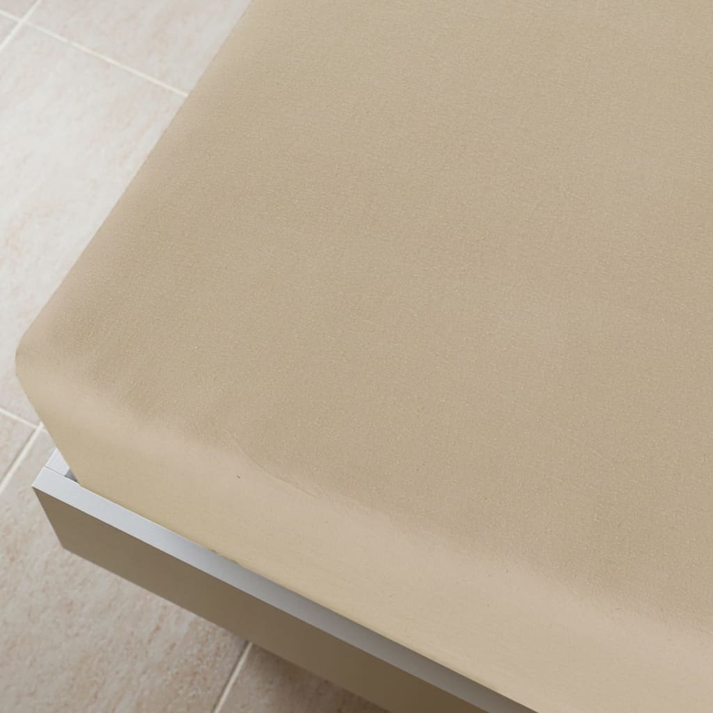 Bed sheet with elastic, brownish gray, 100x200 cm, cotton