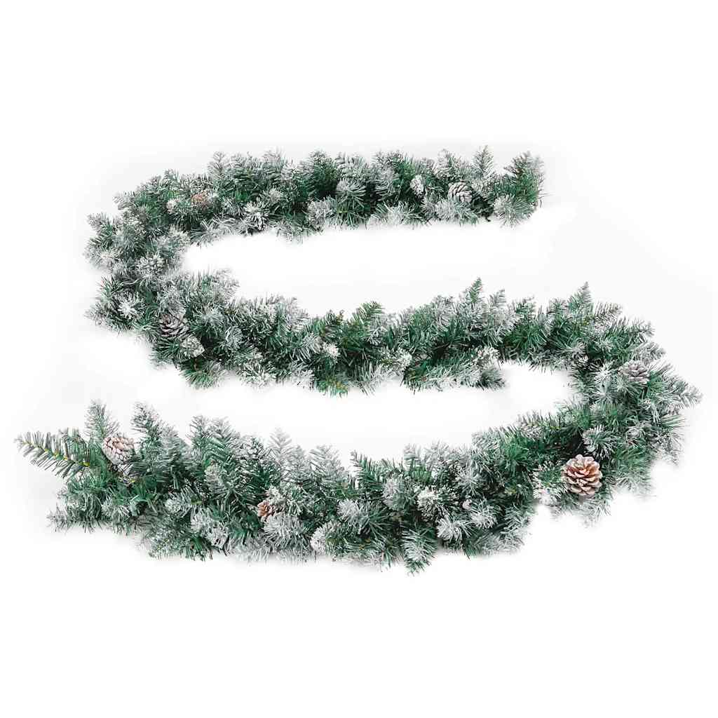 Christmas tree with LED lights, green, 2.7 m, PVC