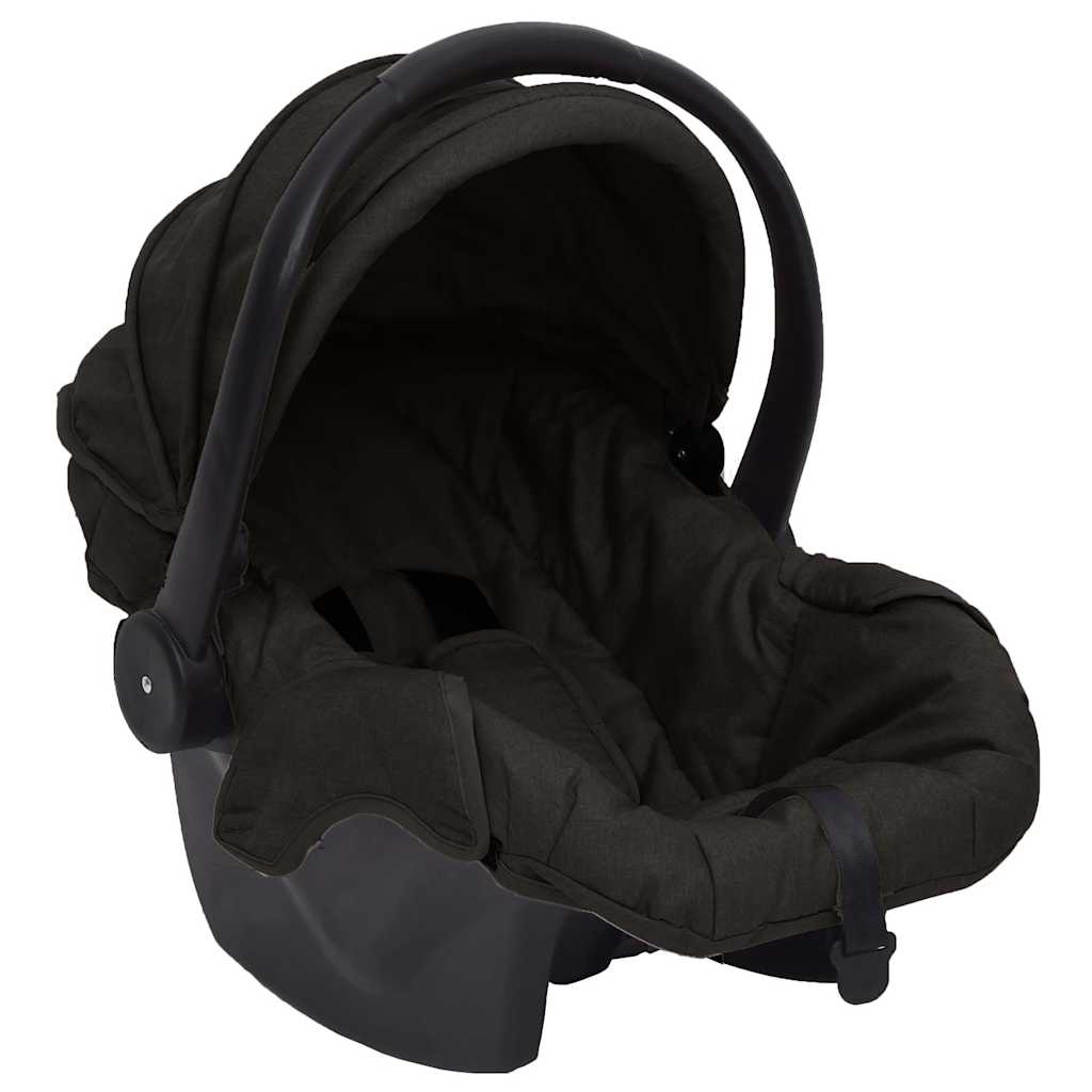 Three-in-one children's stroller, anthracite gray and black, steel